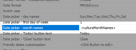 Culture Month Names